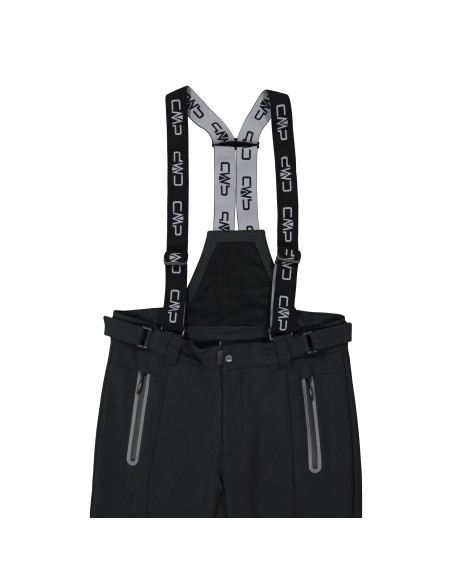 CMP MAN SKI SALOPETTE SOFTSHELL NERO