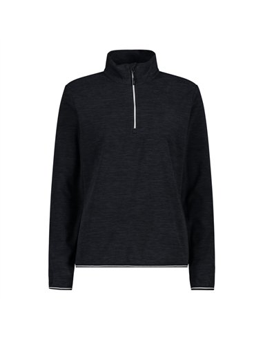 CMP WOMAN SWEAT BLACK MELANGE