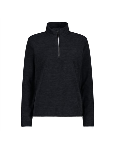 CMP WOMAN SWEAT BLACK MELANGE