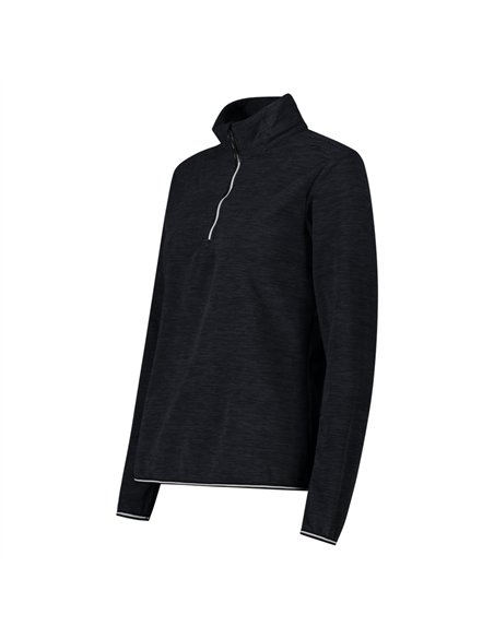 CMP WOMAN SWEAT BLACK MELANGE