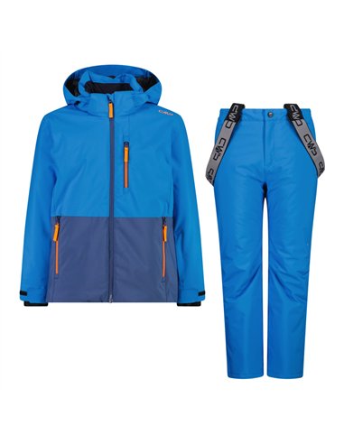 CMP KID SET JACKET AND PANT BLUE RIVER