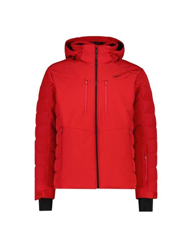 CMP MAN JACKET ZIP HOOD RED