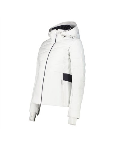 CMP WOMAN JACKET ZIP HOOD BIANCO